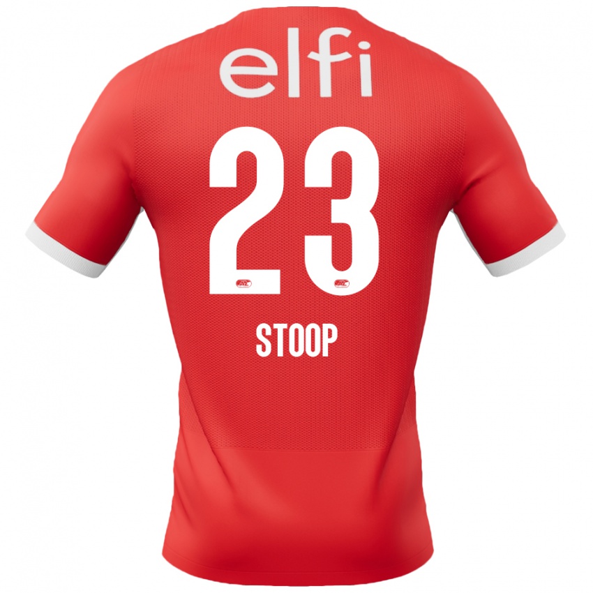 Børn Maudy Stoop #23 Rød Hvid Hjemmebane Spillertrøjer 2024/25 Trøje T-Shirt