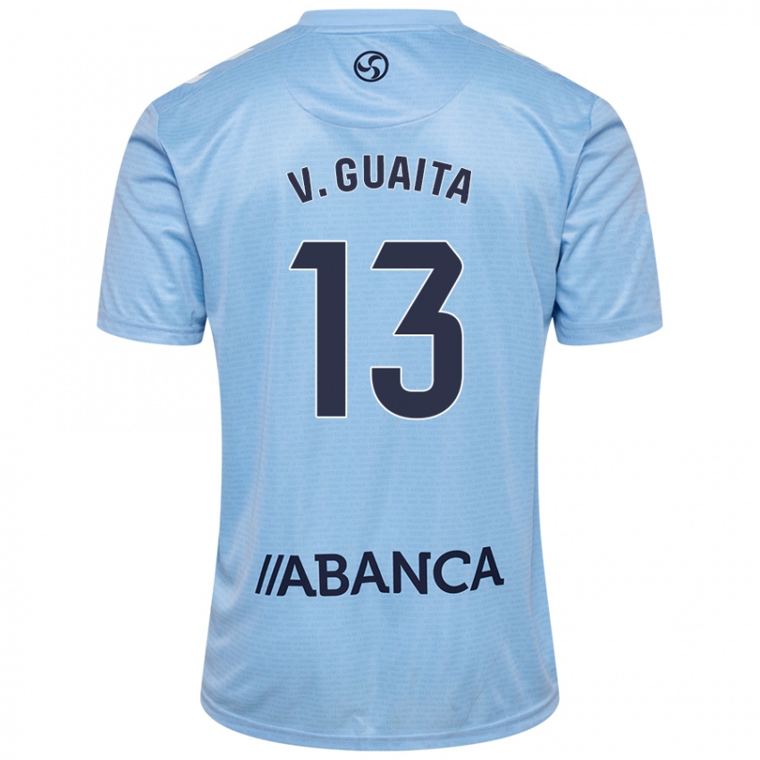 Børn Vicente Guaita #13 Himmelblå Hjemmebane Spillertrøjer 2024/25 Trøje T-Shirt