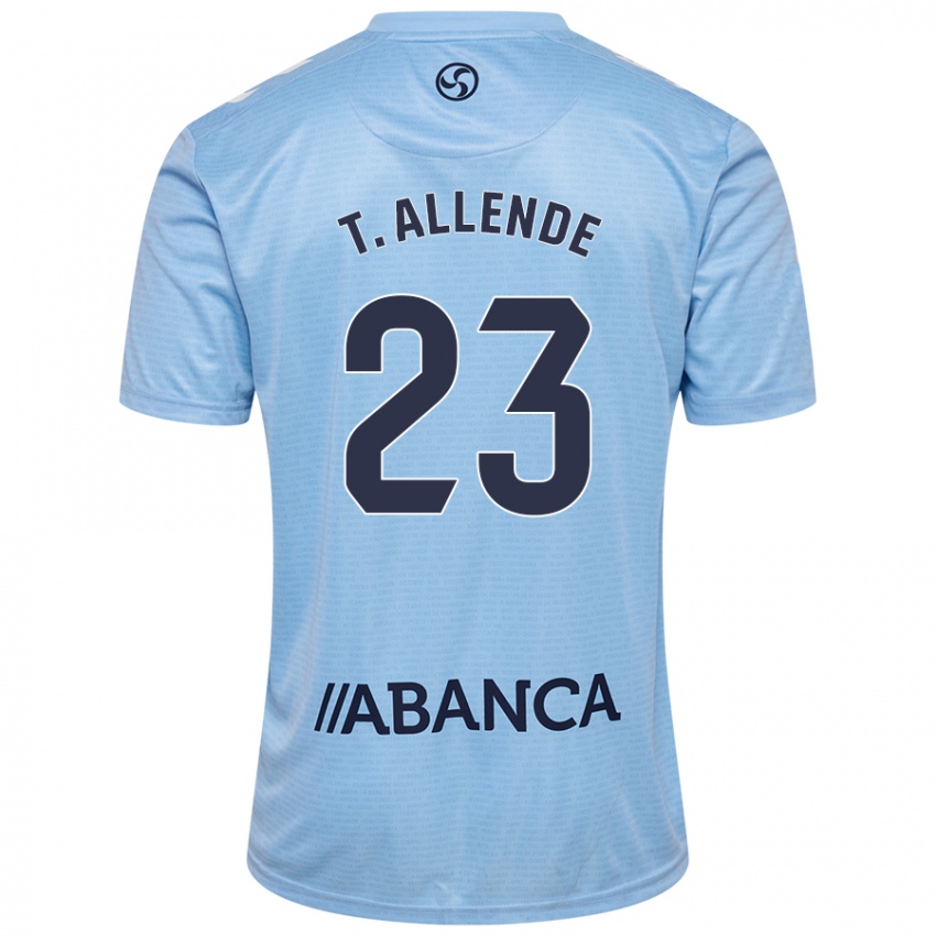 Børn Tadeo Allende #23 Himmelblå Hjemmebane Spillertrøjer 2024/25 Trøje T-Shirt