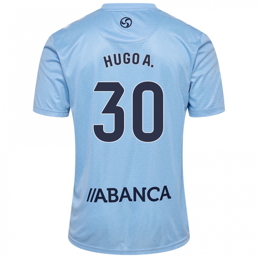 Børn Hugo Álvarez #30 Himmelblå Hjemmebane Spillertrøjer 2024/25 Trøje T-Shirt