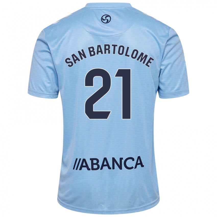 Børn Víctor San Bartolomé #21 Himmelblå Hjemmebane Spillertrøjer 2024/25 Trøje T-Shirt