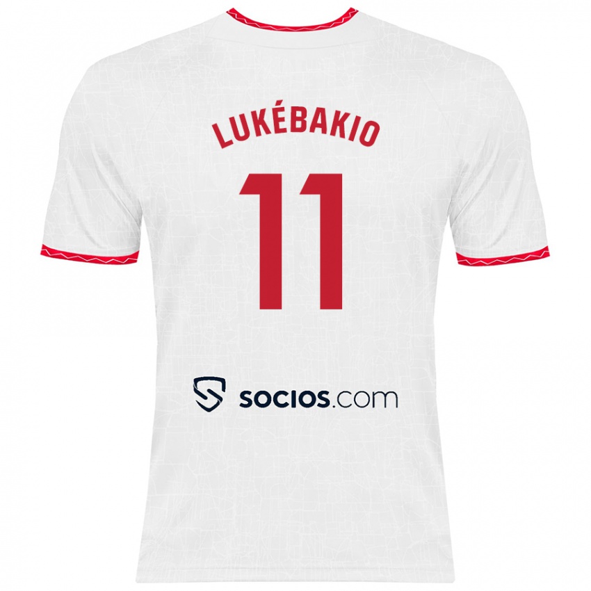 Børn Dodi Lukébakio #11 Hvid Rød Hjemmebane Spillertrøjer 2024/25 Trøje T-Shirt