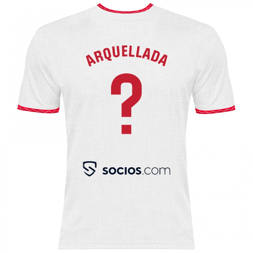 Børn Álvaro Arquellada #0 Hvid Rød Hjemmebane Spillertrøjer 2024/25 Trøje T-Shirt