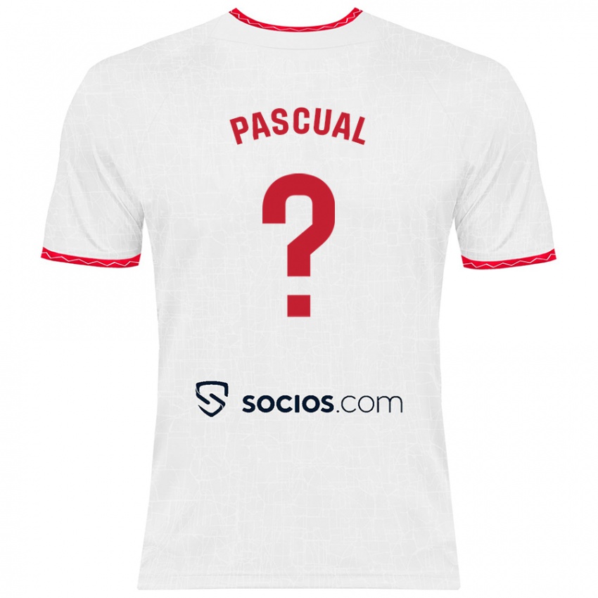 Børn Álvaro Pascual #0 Hvid Rød Hjemmebane Spillertrøjer 2024/25 Trøje T-Shirt