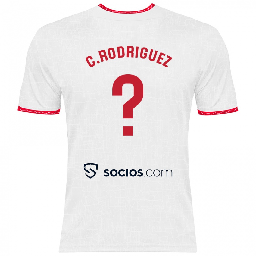 Børn Carlos Rodríguez #0 Hvid Rød Hjemmebane Spillertrøjer 2024/25 Trøje T-Shirt