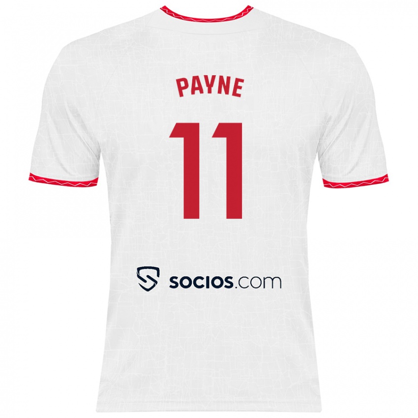 Børn Antionette Oyedupe Toni Payne #11 Hvid Rød Hjemmebane Spillertrøjer 2024/25 Trøje T-Shirt