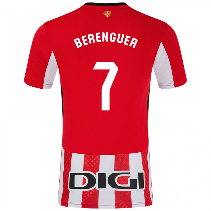 Børn Álex Berenguer #7 Rød Hvid Hjemmebane Spillertrøjer 2024/25 Trøje T-Shirt