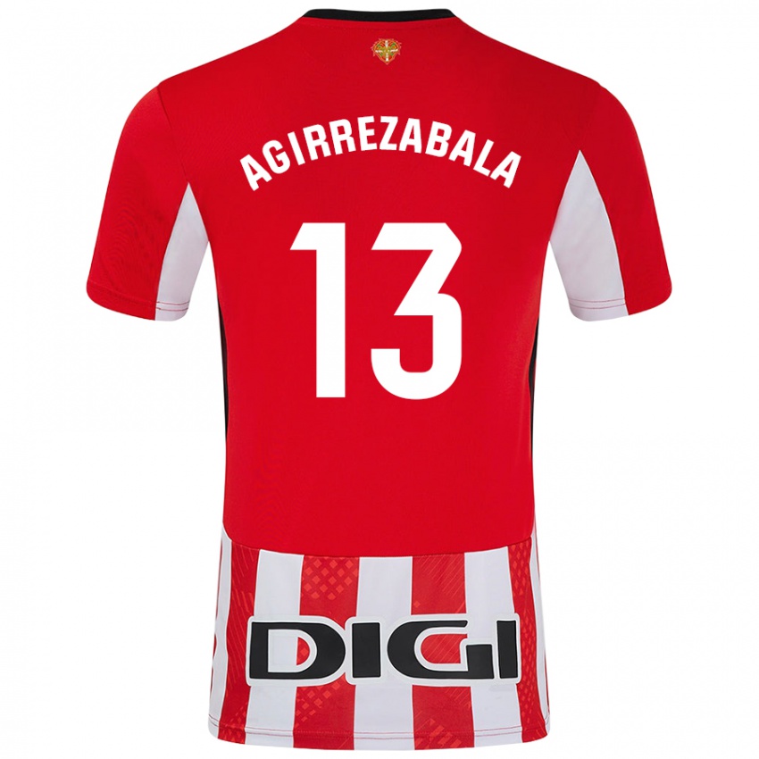 Børn Julen Agirrezabala #13 Rød Hvid Hjemmebane Spillertrøjer 2024/25 Trøje T-Shirt