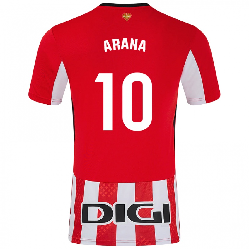 Børn Paula Arana Montes #10 Rød Hvid Hjemmebane Spillertrøjer 2024/25 Trøje T-Shirt