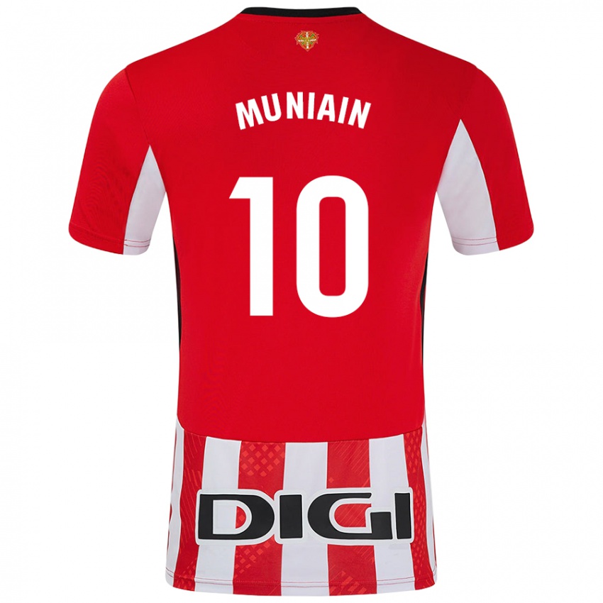 Børn Iker Muniain #10 Rød Hvid Hjemmebane Spillertrøjer 2024/25 Trøje T-Shirt