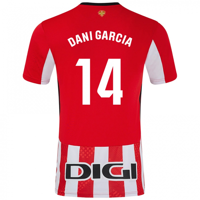 Børn Dani García #14 Rød Hvid Hjemmebane Spillertrøjer 2024/25 Trøje T-Shirt