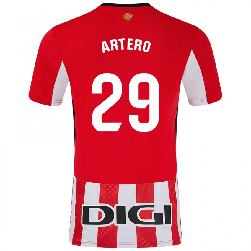 Børn Marina Artero Moreno #29 Rød Hvid Hjemmebane Spillertrøjer 2024/25 Trøje T-Shirt