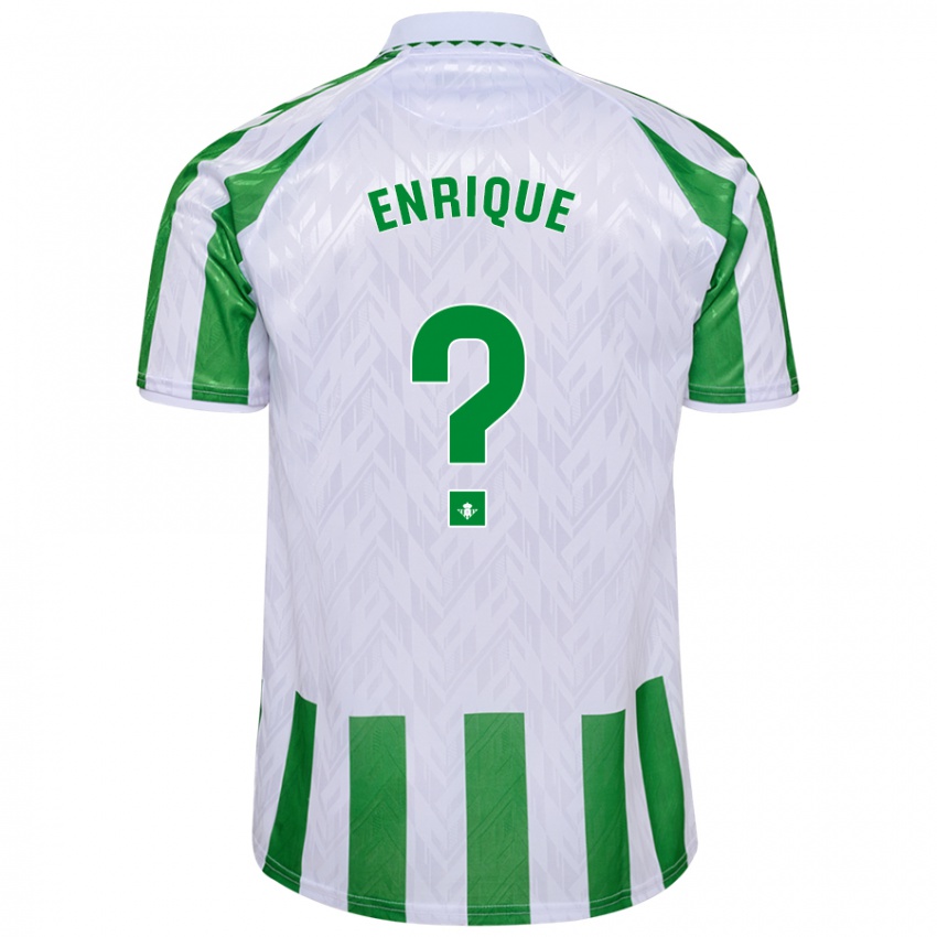 Børn Enrique Márquez #0 Grønne Hvide Striber Hjemmebane Spillertrøjer 2024/25 Trøje T-Shirt