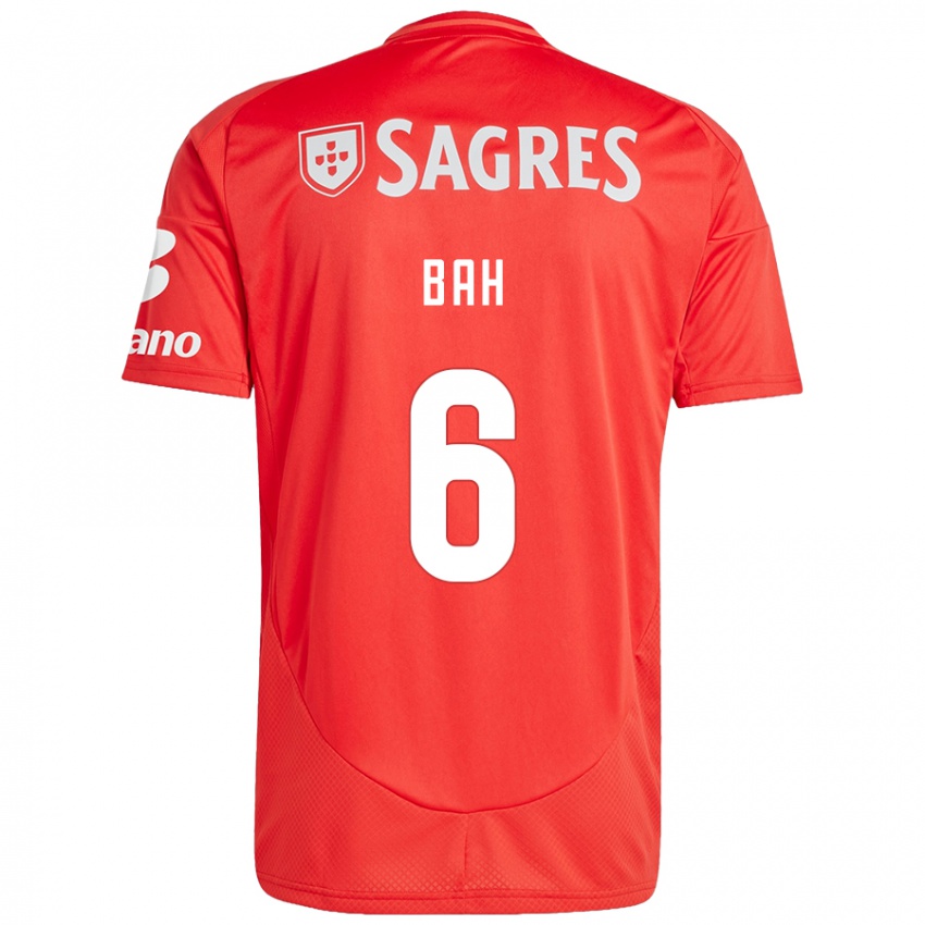 Børn Alexander Bah #6 Rød Hvid Hjemmebane Spillertrøjer 2024/25 Trøje T-Shirt