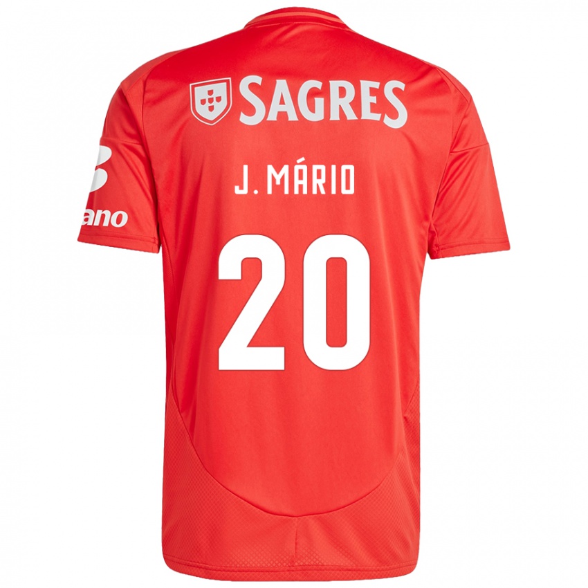 Børn João Mário #20 Rød Hvid Hjemmebane Spillertrøjer 2024/25 Trøje T-Shirt