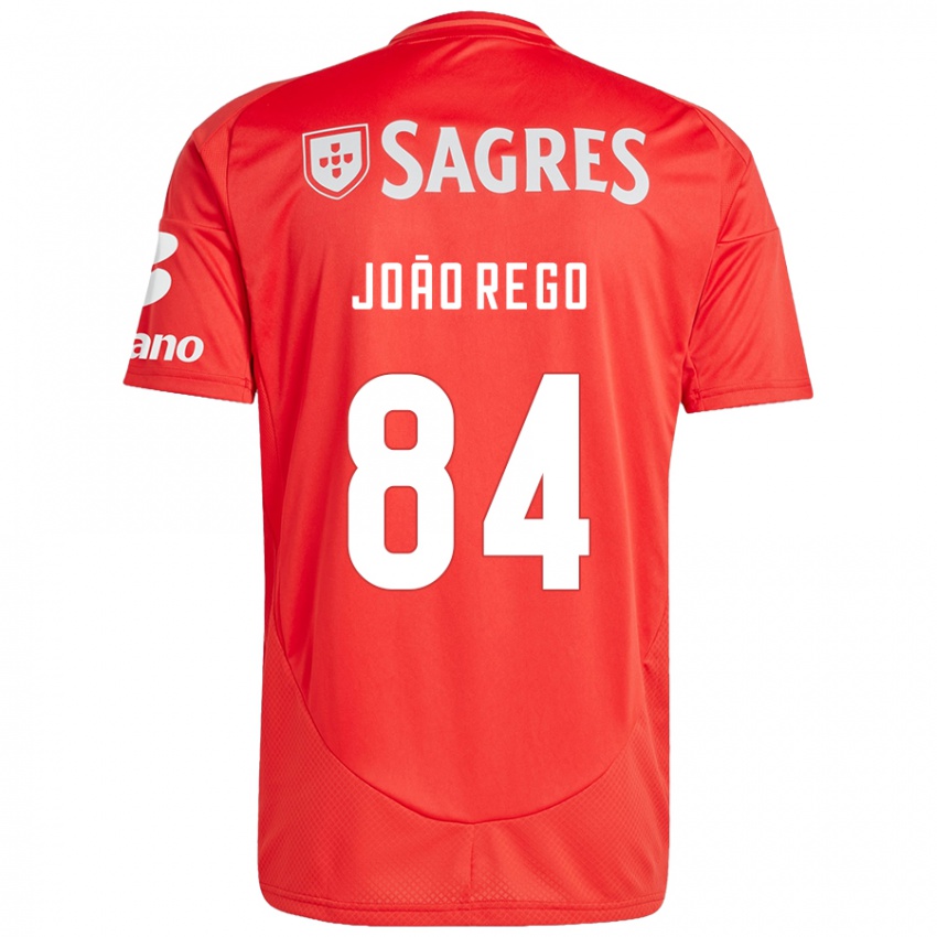 Børn João Rêgo #84 Rød Hvid Hjemmebane Spillertrøjer 2024/25 Trøje T-Shirt