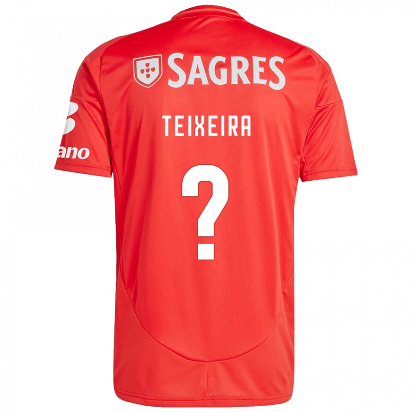 Børn Ricardo Teixeira #0 Rød Hvid Hjemmebane Spillertrøjer 2024/25 Trøje T-Shirt