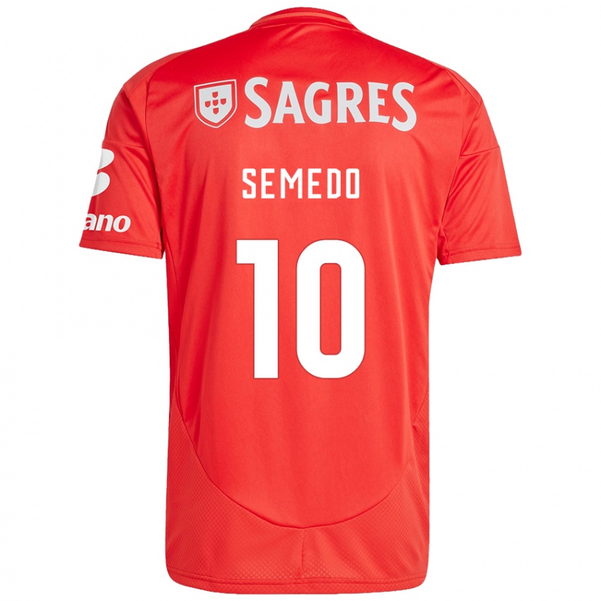 Børn Andreson Semedo #10 Rød Hvid Hjemmebane Spillertrøjer 2024/25 Trøje T-Shirt