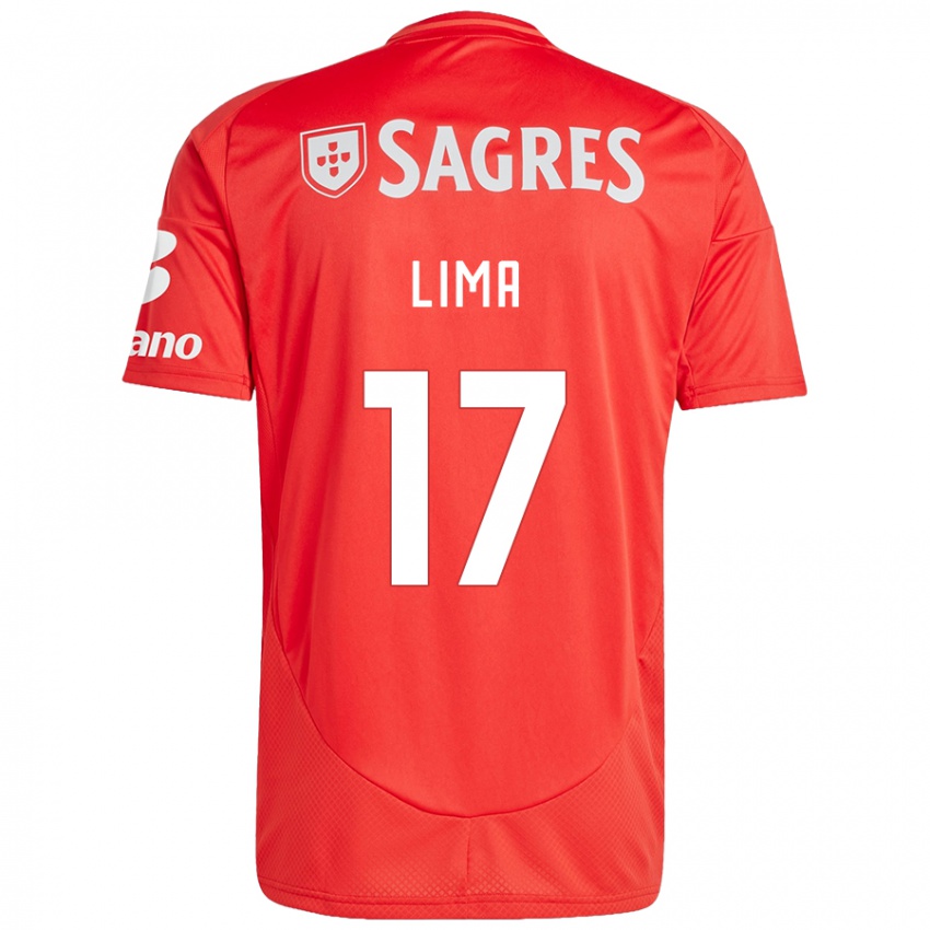 Børn Ivan Lima #17 Rød Hvid Hjemmebane Spillertrøjer 2024/25 Trøje T-Shirt