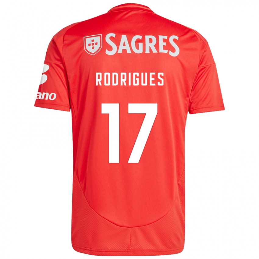 Børn Tiago Rodrigues #17 Rød Hvid Hjemmebane Spillertrøjer 2024/25 Trøje T-Shirt