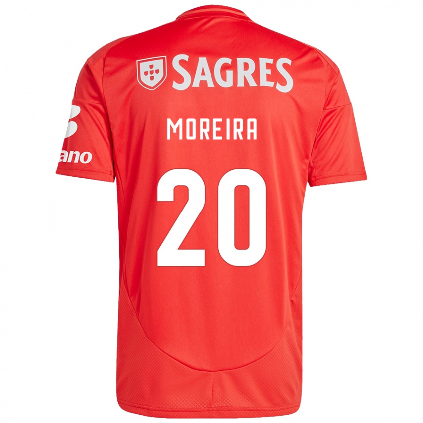 Børn André Moreira #20 Rød Hvid Hjemmebane Spillertrøjer 2024/25 Trøje T-Shirt