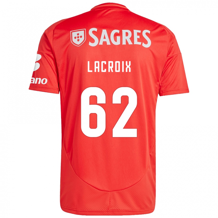 Børn Lenny Lacroix #62 Rød Hvid Hjemmebane Spillertrøjer 2024/25 Trøje T-Shirt