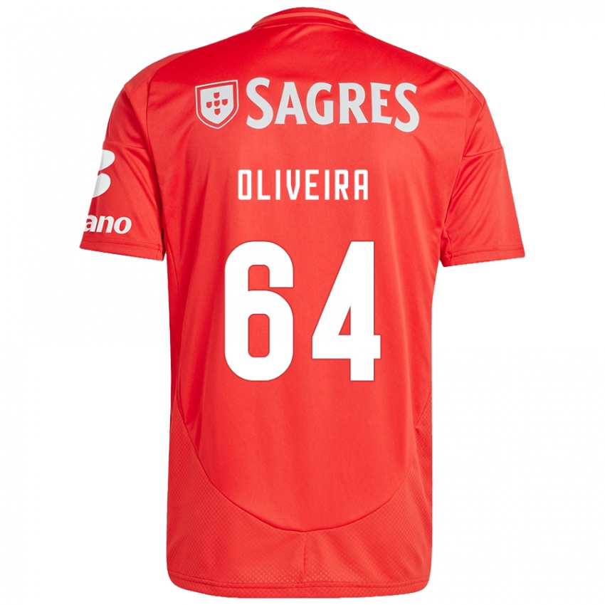 Børn Gonçalo Oliveira #64 Rød Hvid Hjemmebane Spillertrøjer 2024/25 Trøje T-Shirt