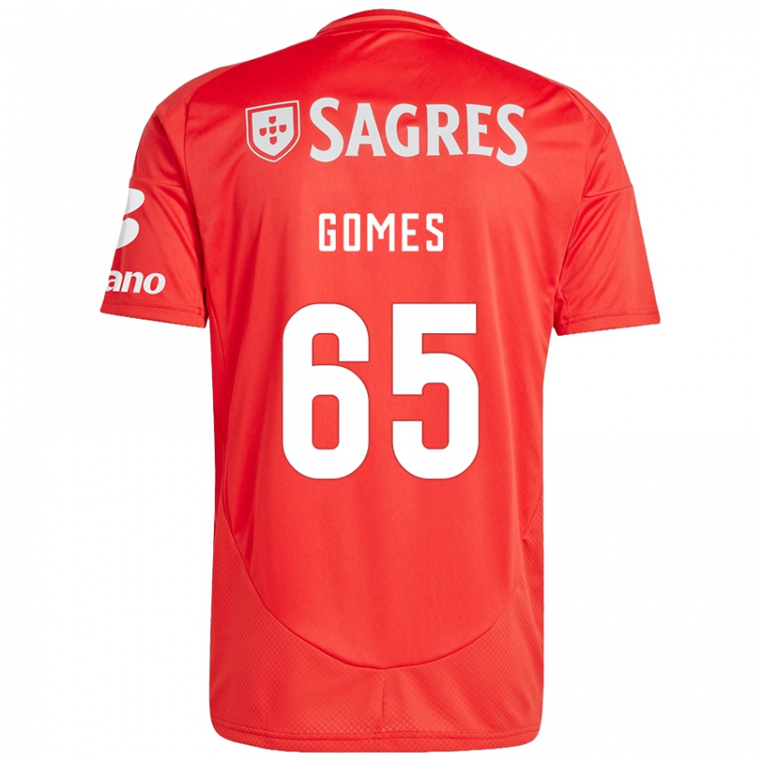 Børn André Gomes #65 Rød Hvid Hjemmebane Spillertrøjer 2024/25 Trøje T-Shirt