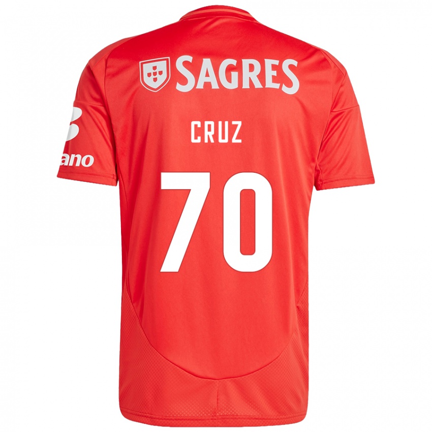 Børn Filipe Cruz #70 Rød Hvid Hjemmebane Spillertrøjer 2024/25 Trøje T-Shirt