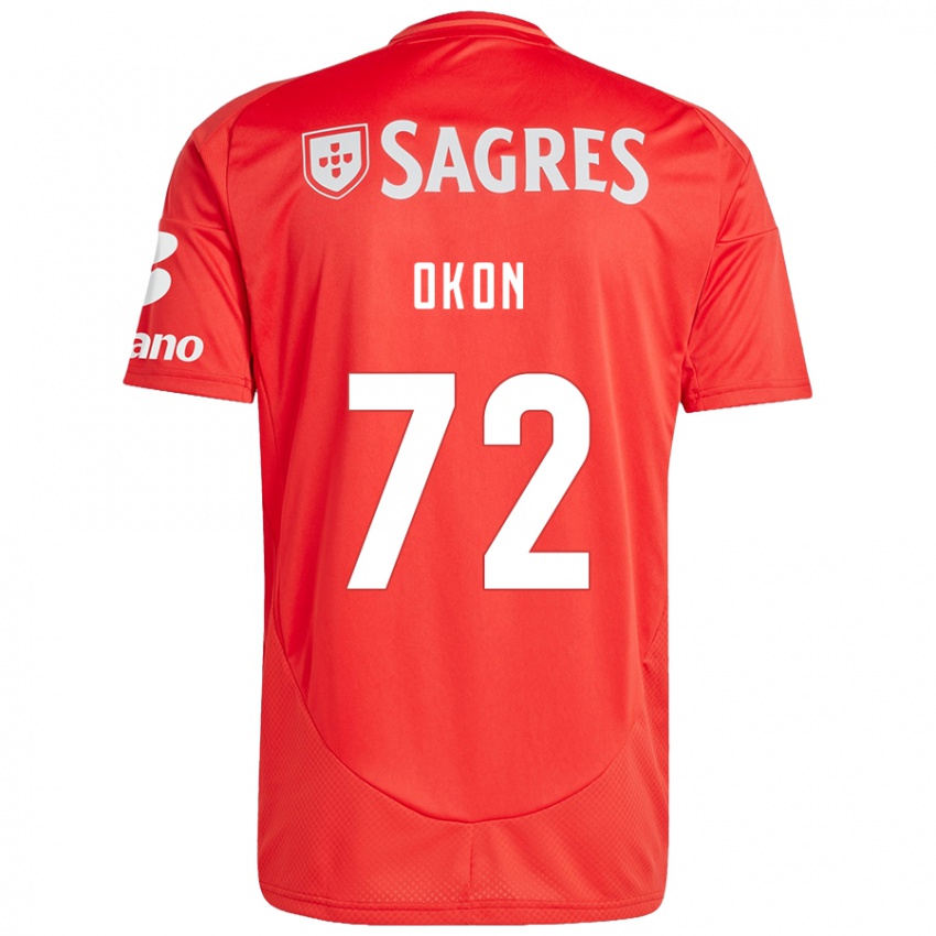 Børn Paul Okon #72 Rød Hvid Hjemmebane Spillertrøjer 2024/25 Trøje T-Shirt