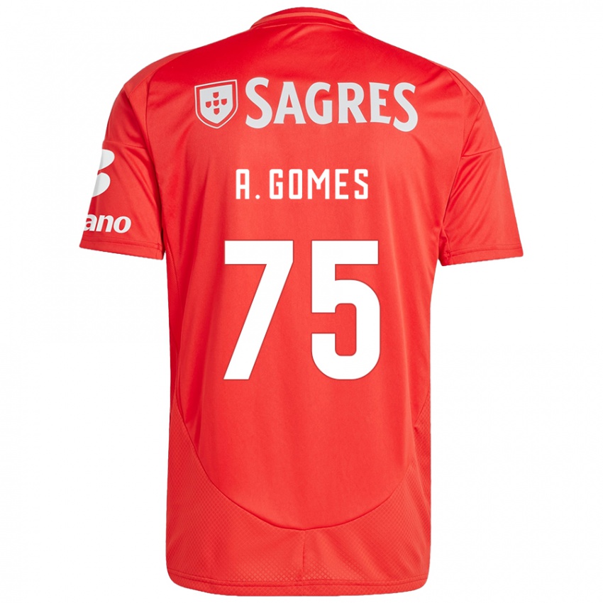 Børn André Gomes #75 Rød Hvid Hjemmebane Spillertrøjer 2024/25 Trøje T-Shirt