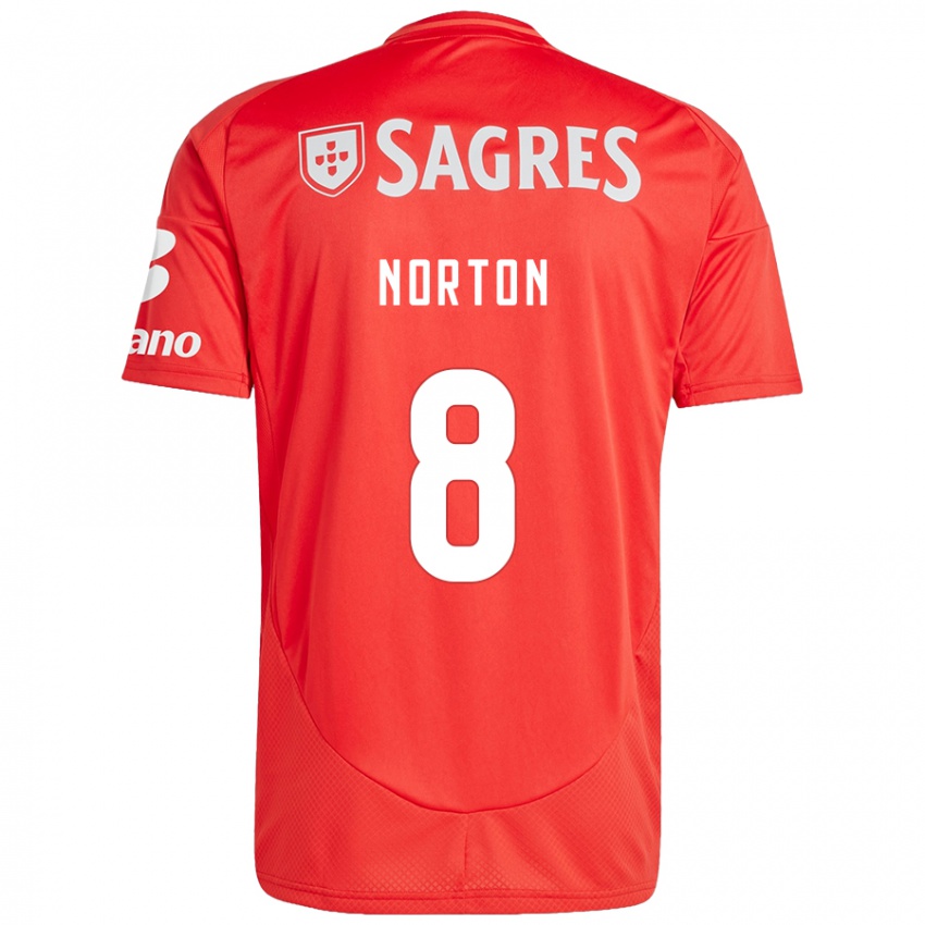 Børn Andreia Norton #8 Rød Hvid Hjemmebane Spillertrøjer 2024/25 Trøje T-Shirt