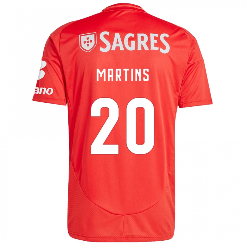 Børn Lara Martins #20 Rød Hvid Hjemmebane Spillertrøjer 2024/25 Trøje T-Shirt