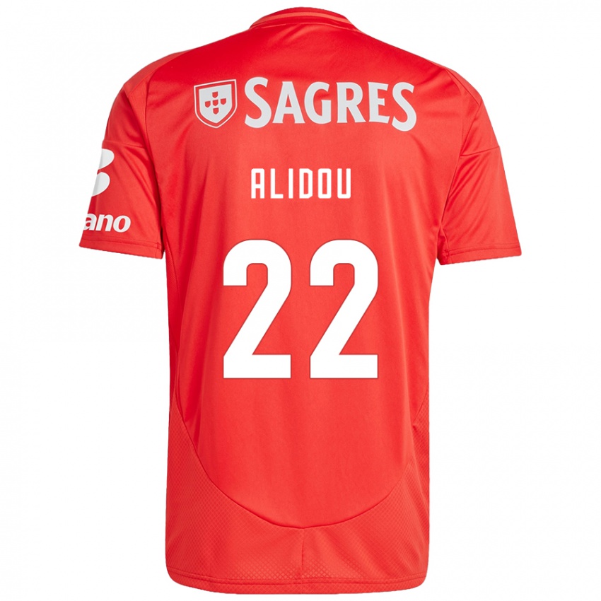 Børn Marie-Yasmine Alidou #22 Rød Hvid Hjemmebane Spillertrøjer 2024/25 Trøje T-Shirt