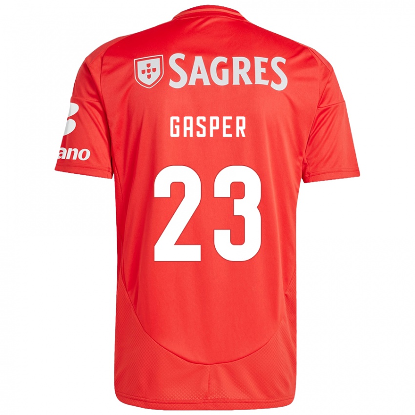 Børn Anna Gasper #23 Rød Hvid Hjemmebane Spillertrøjer 2024/25 Trøje T-Shirt