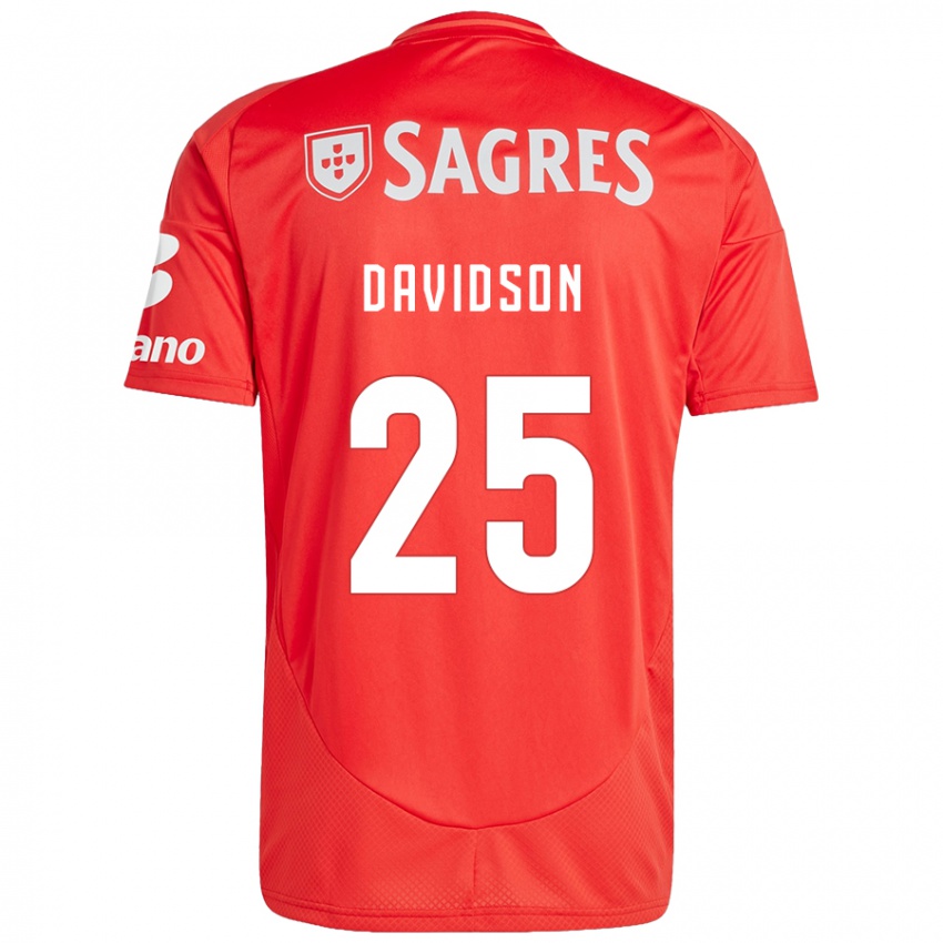 Børn Chandra Davidson #25 Rød Hvid Hjemmebane Spillertrøjer 2024/25 Trøje T-Shirt