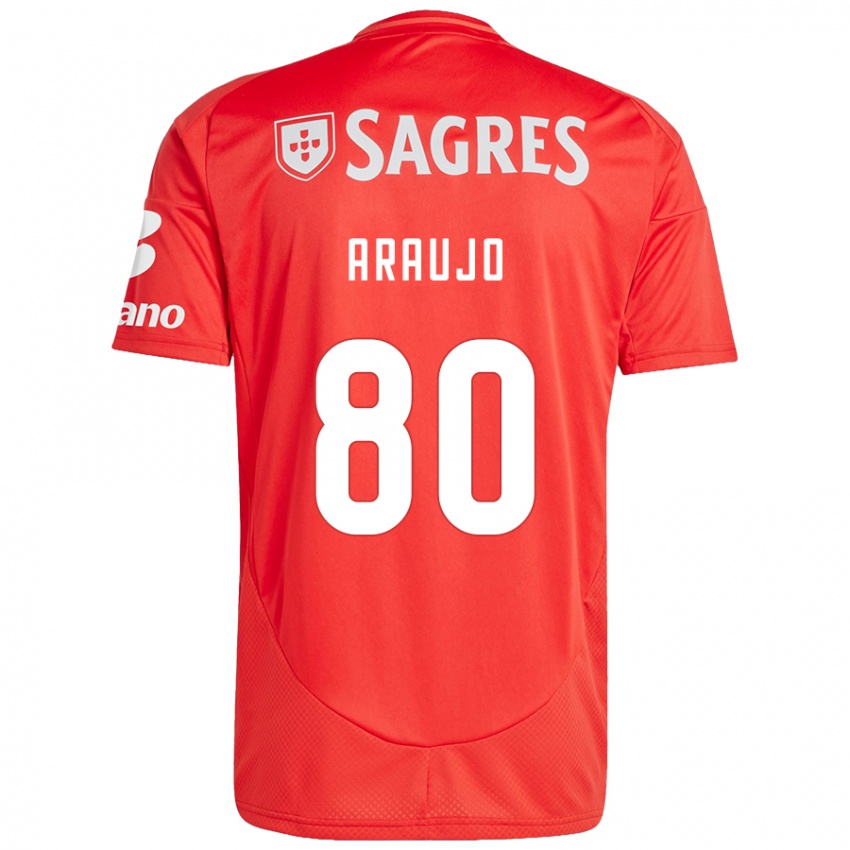 Børn Lais Araujo #80 Rød Hvid Hjemmebane Spillertrøjer 2024/25 Trøje T-Shirt