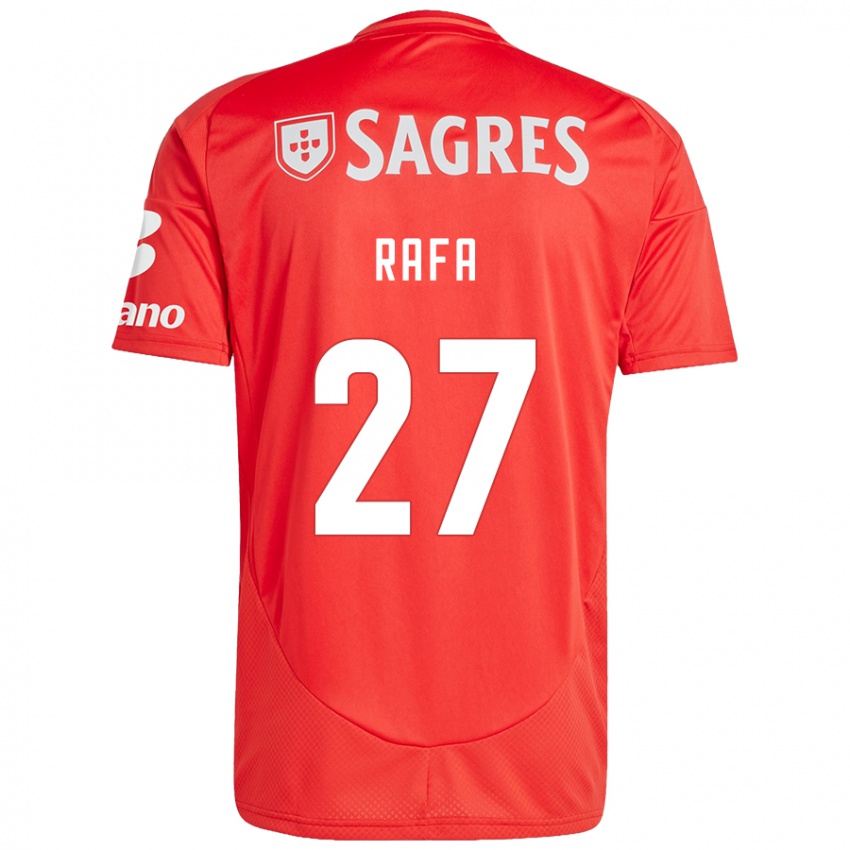 Børn Rafa #27 Rød Hvid Hjemmebane Spillertrøjer 2024/25 Trøje T-Shirt