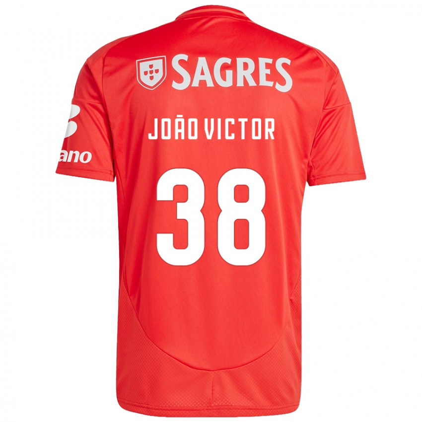 Børn Joao Victor #38 Rød Hvid Hjemmebane Spillertrøjer 2024/25 Trøje T-Shirt