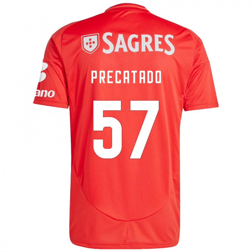 Børn Precatado #57 Rød Hvid Hjemmebane Spillertrøjer 2024/25 Trøje T-Shirt