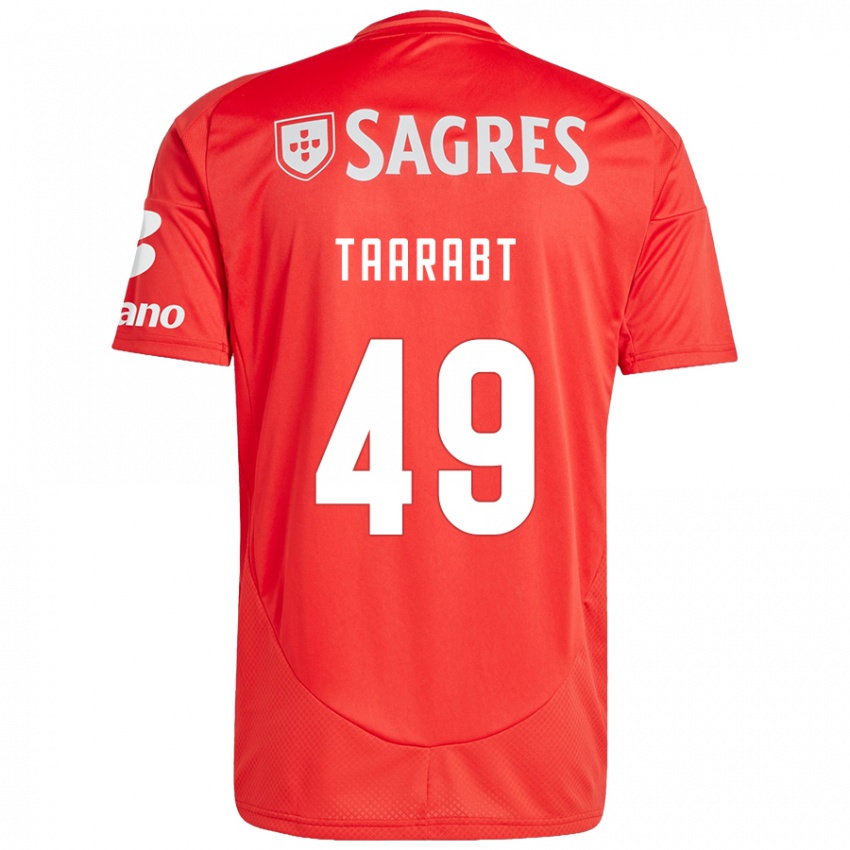 Børn Adel Taarabt #49 Rød Hvid Hjemmebane Spillertrøjer 2024/25 Trøje T-Shirt