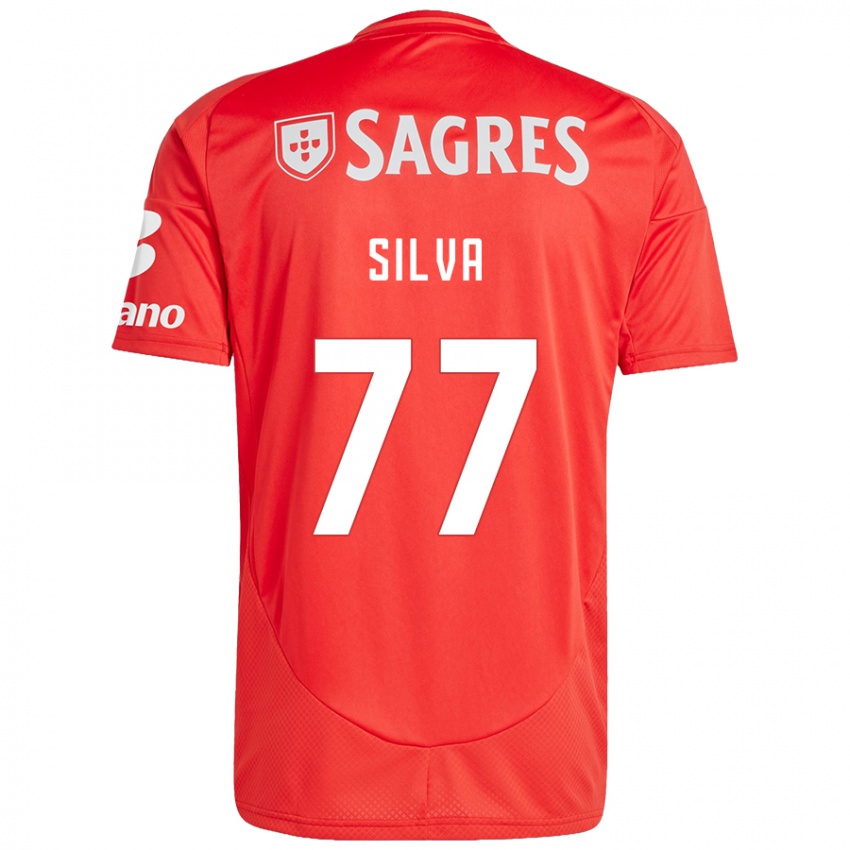 Børn Jessica Silva #77 Rød Hvid Hjemmebane Spillertrøjer 2024/25 Trøje T-Shirt