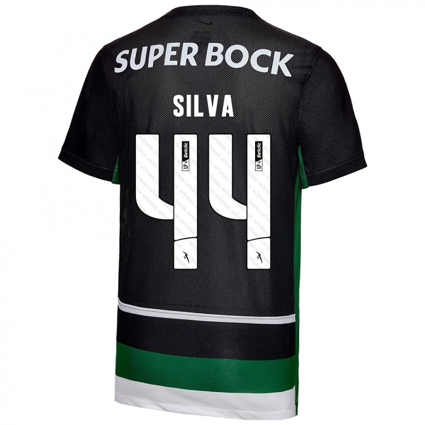 Børn Pedro Silva #44 Sort Hvid Grøn Hjemmebane Spillertrøjer 2024/25 Trøje T-Shirt