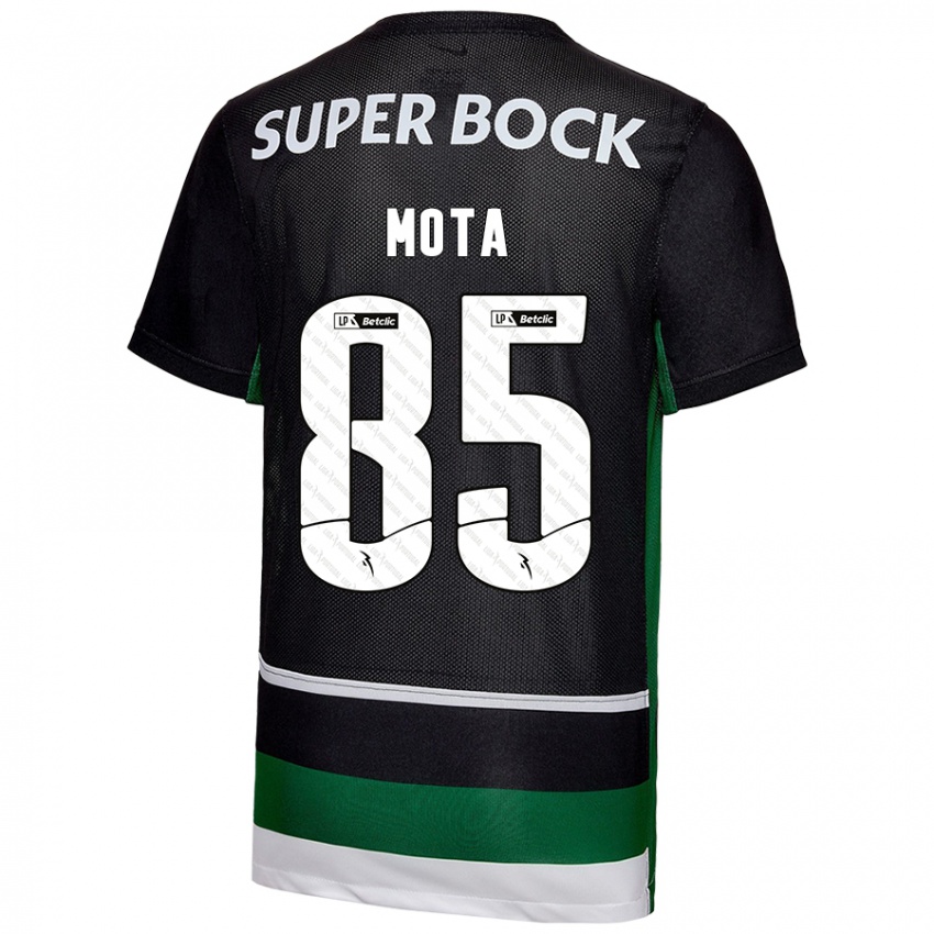 Børn Rafael Mota #85 Sort Hvid Grøn Hjemmebane Spillertrøjer 2024/25 Trøje T-Shirt