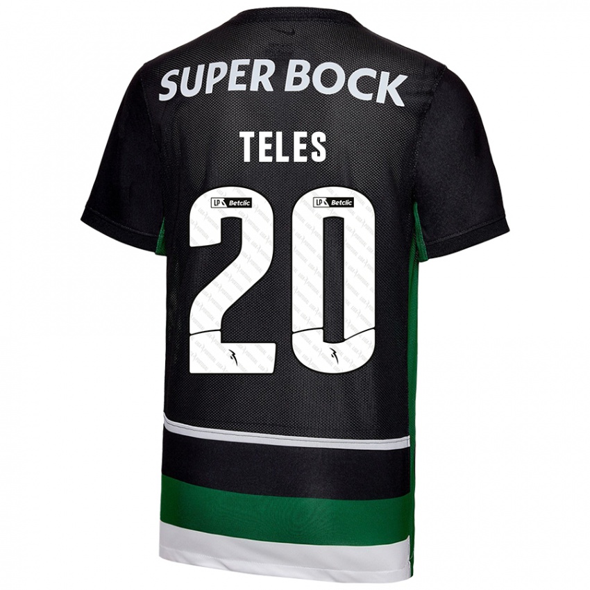 Børn Ana Isabel Teles #20 Sort Hvid Grøn Hjemmebane Spillertrøjer 2024/25 Trøje T-Shirt