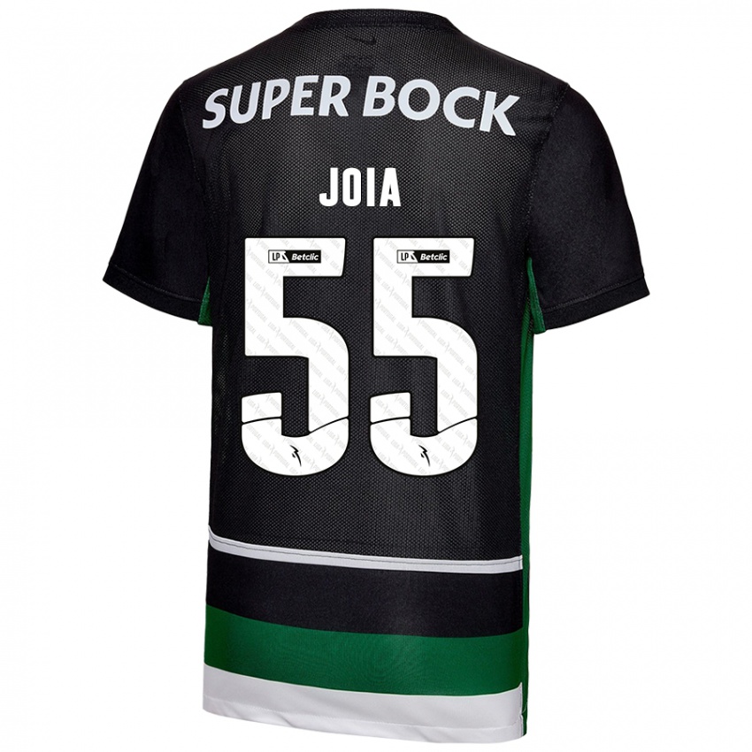 Børn Carolina Joia #55 Sort Hvid Grøn Hjemmebane Spillertrøjer 2024/25 Trøje T-Shirt