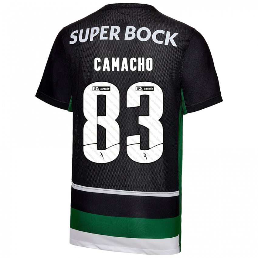 Børn Rafael Camacho #83 Sort Hvid Grøn Hjemmebane Spillertrøjer 2024/25 Trøje T-Shirt