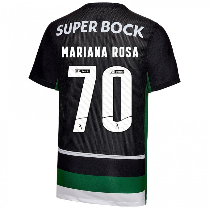 Børn Mariana Silva Pinto Vilaça Da Rosa #70 Sort Hvid Grøn Hjemmebane Spillertrøjer 2024/25 Trøje T-Shirt