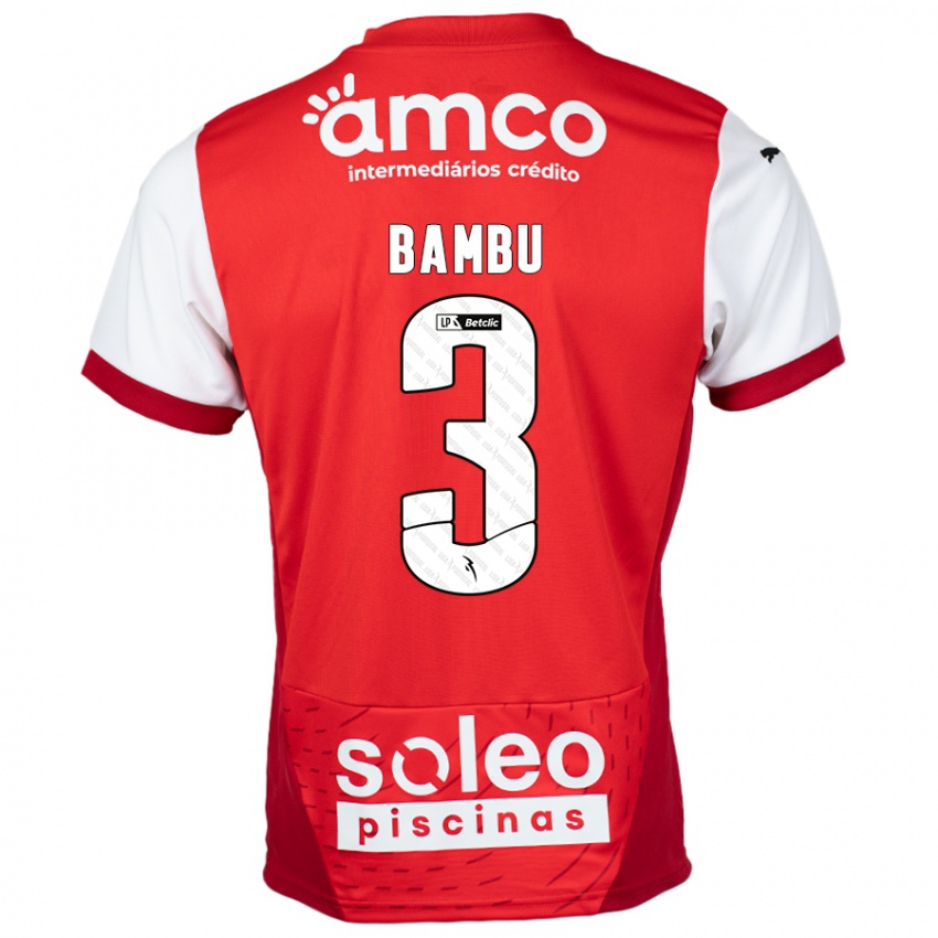 Børn Robson Bambu #3 Rød Hvid Hjemmebane Spillertrøjer 2024/25 Trøje T-Shirt