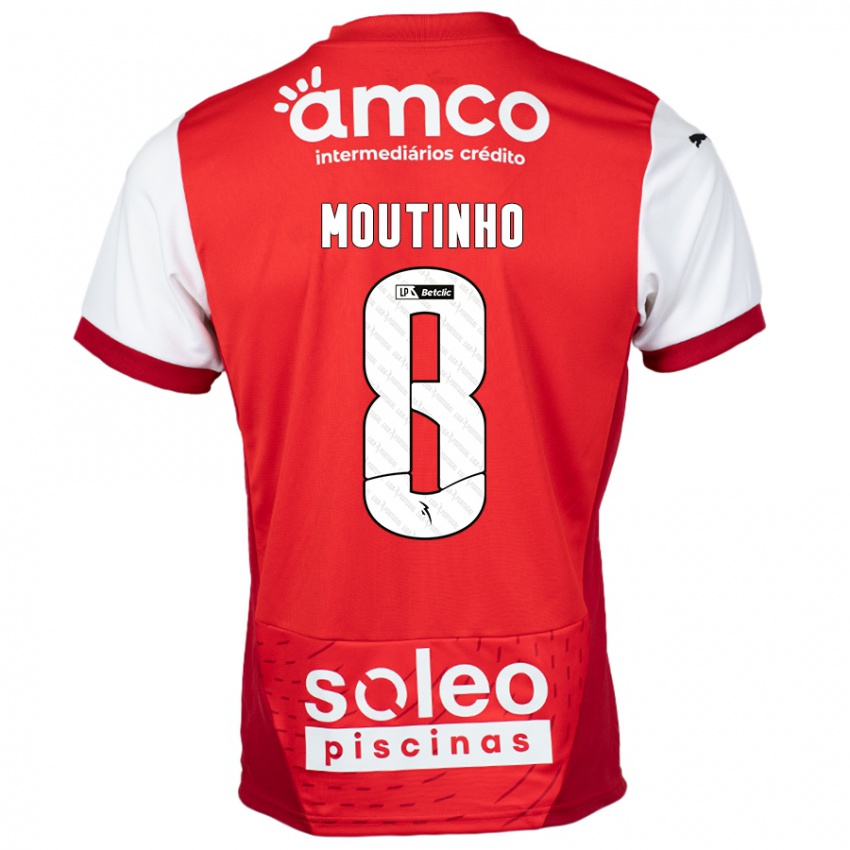 Børn João Moutinho #8 Rød Hvid Hjemmebane Spillertrøjer 2024/25 Trøje T-Shirt